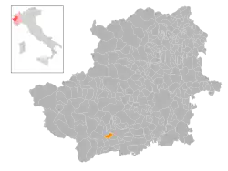 Locatie van Prarostino in Turijn (TO)