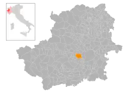 Locatie van Rivoli in Turijn (TO)