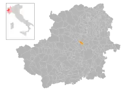 Locatie van Robassomero in Turijn (TO)