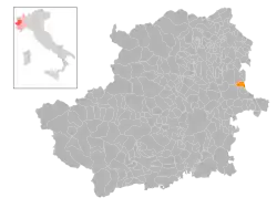 Locatie van Rondissone in Turijn (TO)