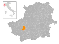 Locatie van Roure in Turijn (TO)