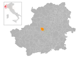 Locatie van Rubiana in Turijn (TO)
