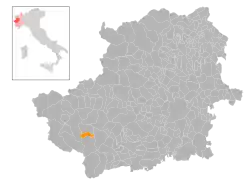 Locatie van Salza di Pinerolo in Turijn (TO)