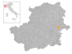 Locatie van San Raffaele Cimena in Turijn (TO)