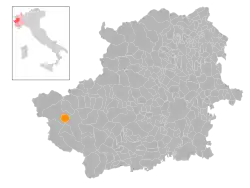 Locatie van Sauze d'Oulx in Turijn