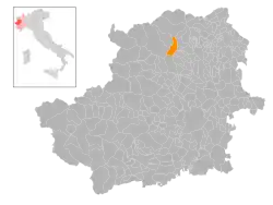 Locatie van Sparone in Turijn (TO)