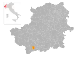 Locatie van Torre Pellice in Turijn (TO)