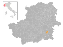 Locatie van Trofarello in Turijn (TO)