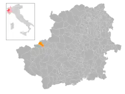 Locatie van Venaus in Turijn (TO)