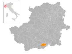 Locatie van Vigone in Turijn (TO)