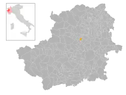 Locatie van Villanova Canavese in Turijn (TO)