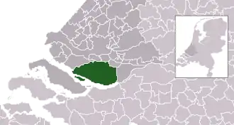 Locatie huidige gemeenteHoeksche Waard