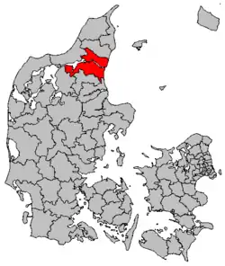 Locatie van gemeente Aalborg