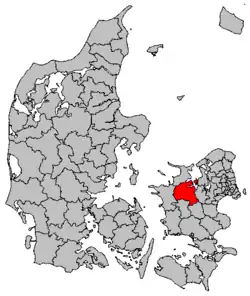 Locatie van gemeente Holbæk