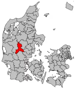 Locatie van gemeente Ikast-Brande