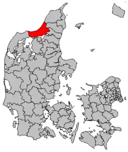 Locatie van gemeente Jammerbugt