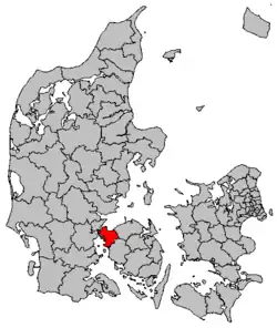 Locatie van gemeente Middelfart