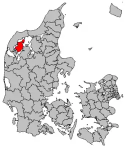 Locatie van gemeente Morsø
