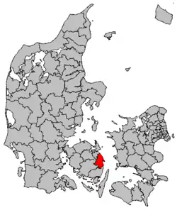 Locatie van gemeente Nyborg