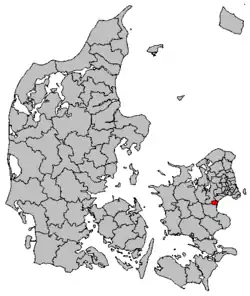Locatie van gemeente Solrød