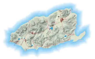 Kaart van Gökçeada (Imbros)