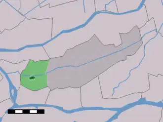 Kaart van Oud-Alblas