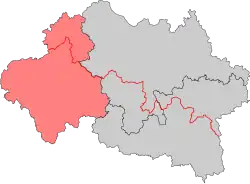 Locatie van het arrondissement in departement