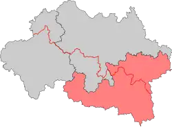 Locatie van het arrondissement in departement