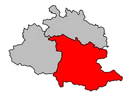 Locatie van het arrondissement in departement