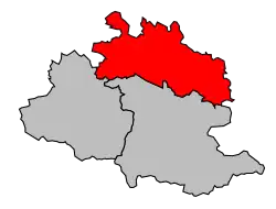 Locatie van het arrondissement in departement