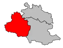 Locatie van het arrondissement in departement