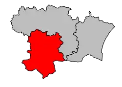 Locatie van het arrondissement in departement