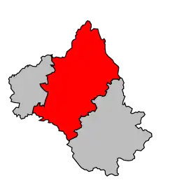 Locatie van het arrondissement in departement