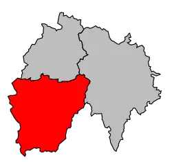 Locatie van het arrondissement in departement