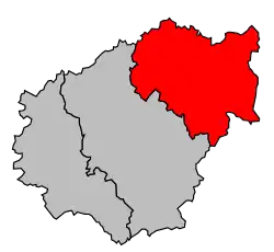 Locatie van het arrondissement in departement