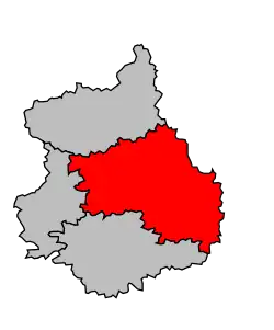 Locatie van het arrondissement in departement