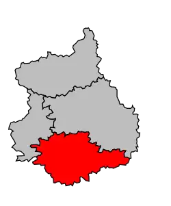 Locatie van het arrondissement in departement