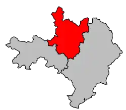 Locatie van het arrondissement in departement