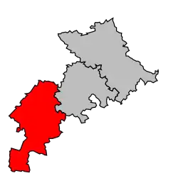 Locatie van het arrondissement in departement