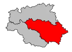 Locatie van het arrondissement in departement