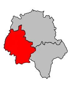 Locatie van het arrondissement in departement