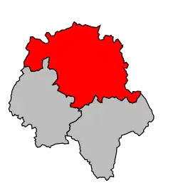 Locatie van het arrondissement in departement