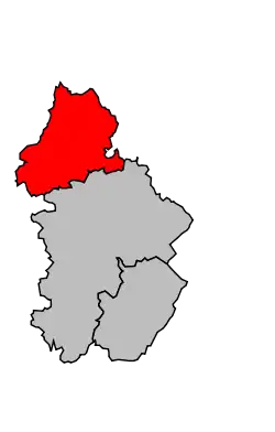 Locatie van het arrondissement in departement