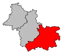 Locatie van het arrondissement in departement