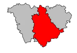 Locatie van het arrondissement in departement