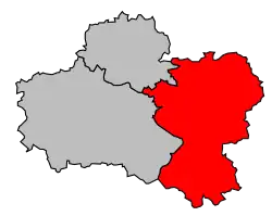 Locatie van het arrondissement in departement