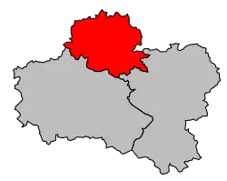 Locatie van het arrondissement in departement