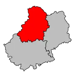 Locatie van het arrondissement in departement