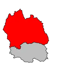 Locatie van het arrondissement in departement