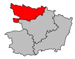 Locatie van het arrondissement in departement